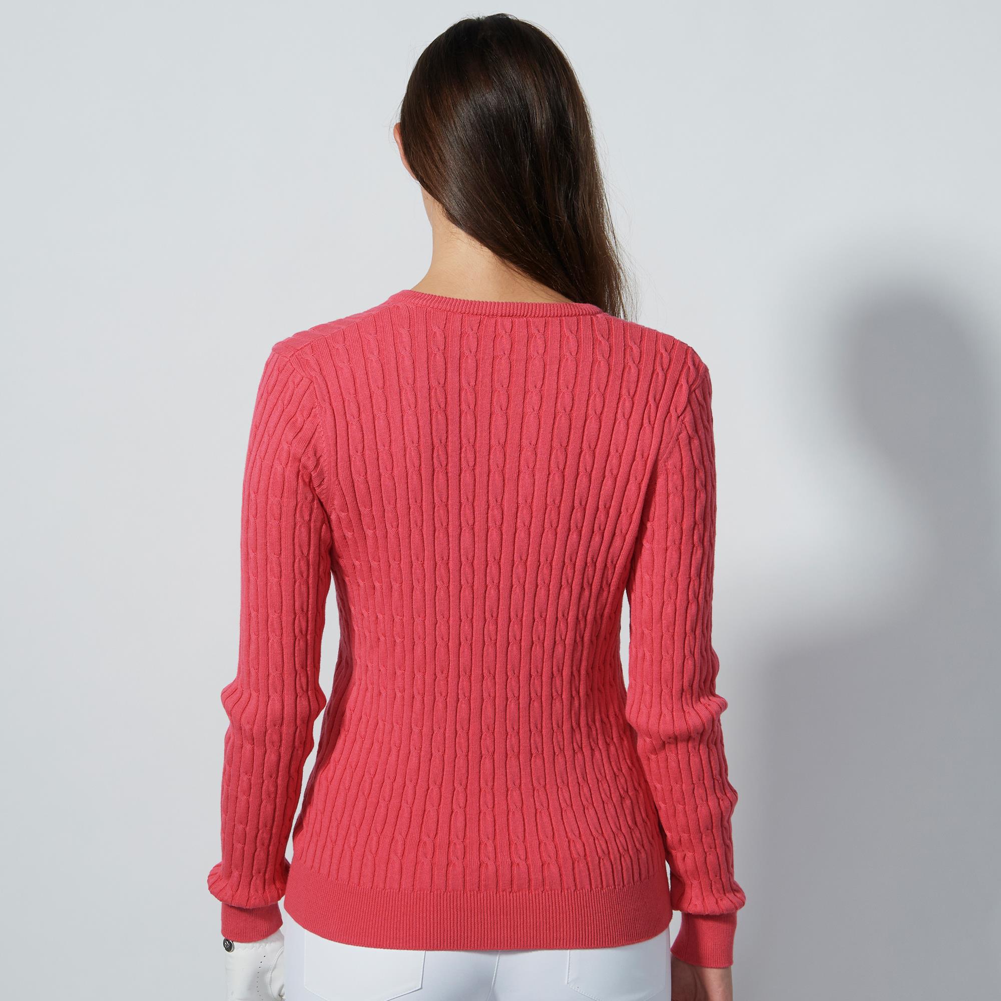 Daily Sports Madelene Ladies Knitted Golf Sweater Intense Coral